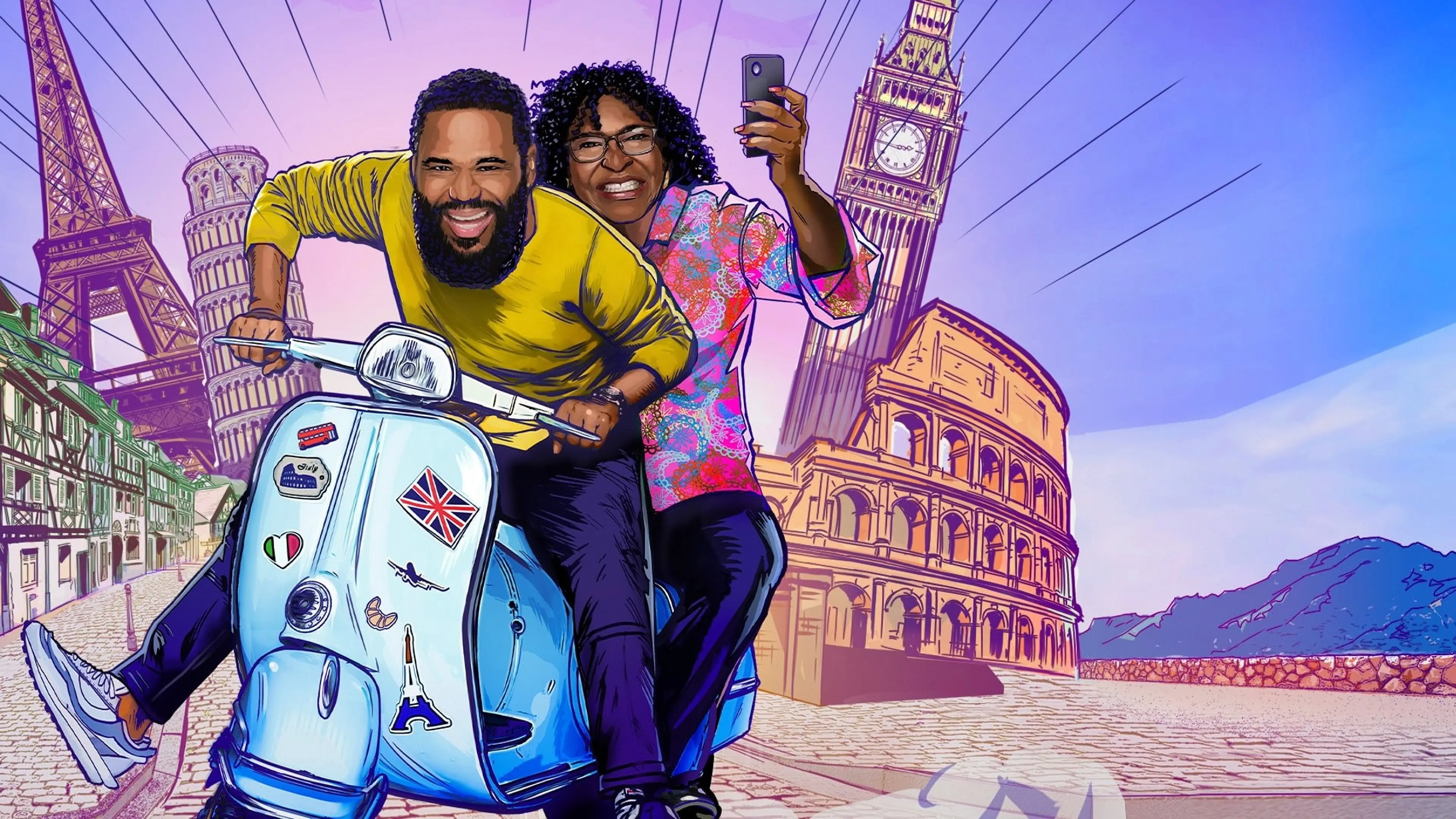 Trippin' with Anthony Anderson and Mama Doris backdrop